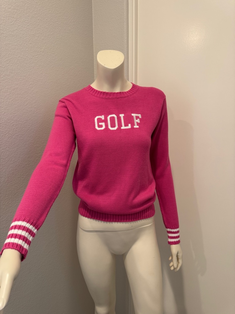 The Bubble GOLF Knit Crewneck Sweater - Pink